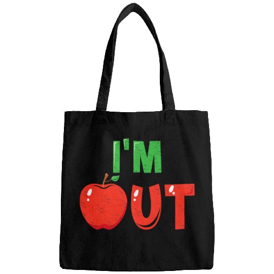 Apple Teacher Student Bye School Out Happy Last Class Summer Bags