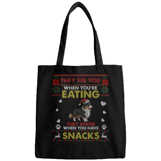 You Have Snacks Funny Rough Collie Dog Christmas Sweater Bags