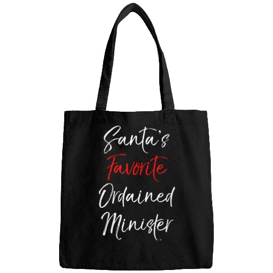 Santas Favorite Ordained Minister Wedding Christmas Bags