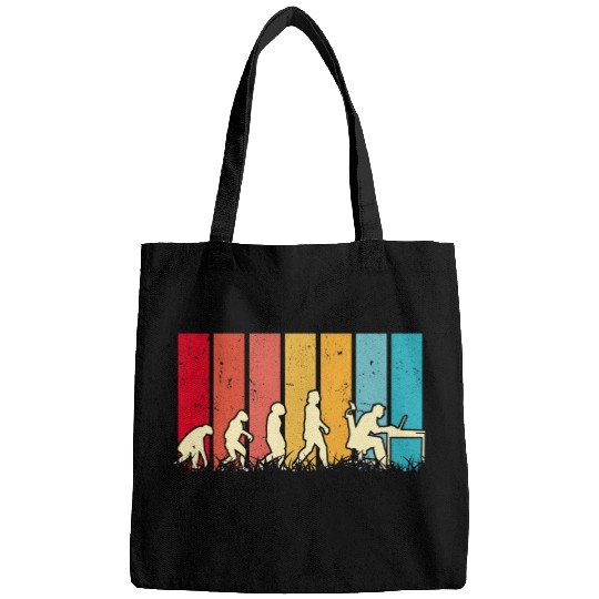 Developer Evolution Retro Computer Scientist Programmer 2 Bags