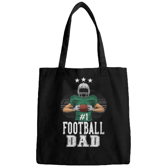 Mens 1 Football Dad T for Fathers Day Football Coachs Daddy 28 Bags