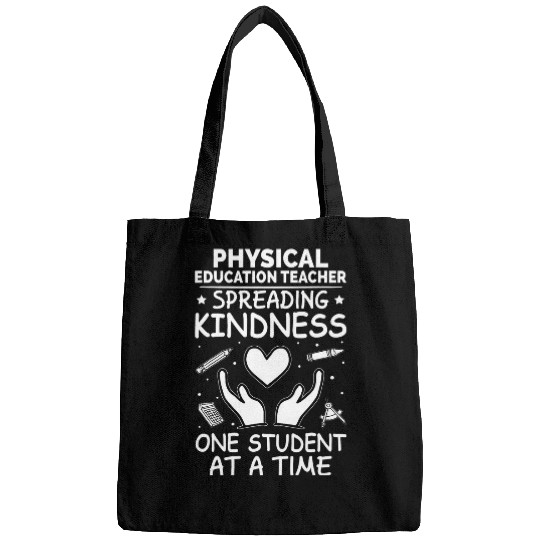 Physical Education Teacher Spreading Kindness One Student Bags