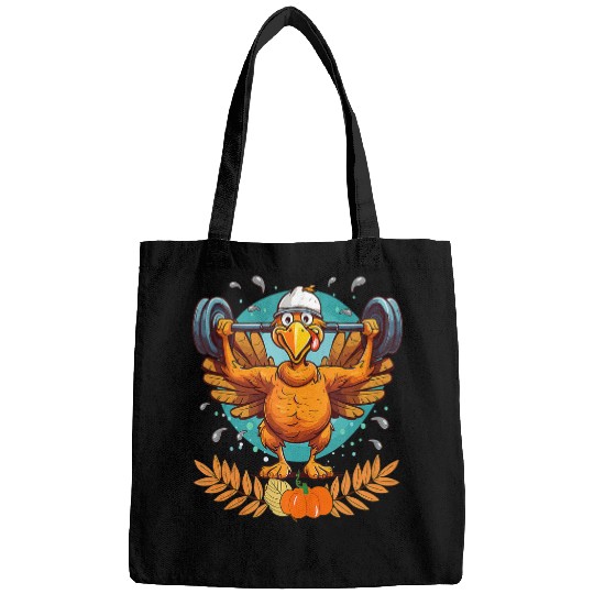 Thanksgiving Turkey Ripped Funny Fitness Gym Weightlifting Bags