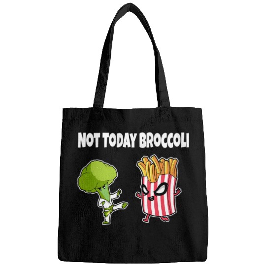 Karate Fighting Broccoli French Fries Funny Fries Bags
