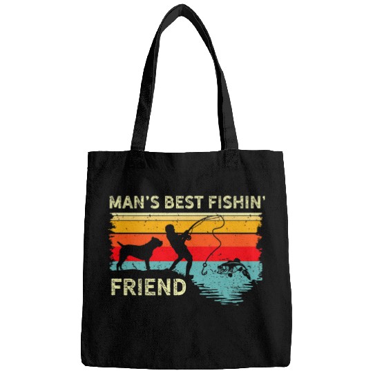 Retro Cane Corso Fishing Buddy Mans bests Friend Fisherman Bags