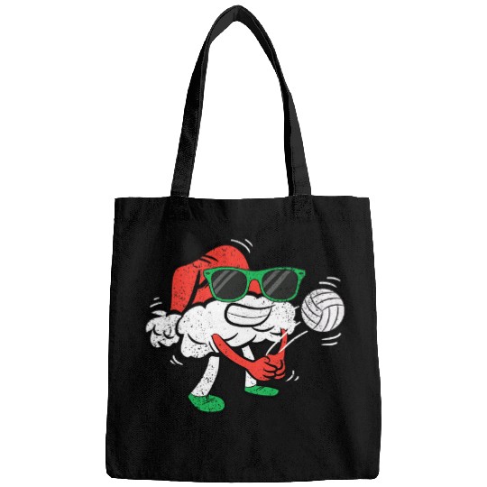 Santa Hat Volleyball Player Christmas Pajama xmass Sport Bags