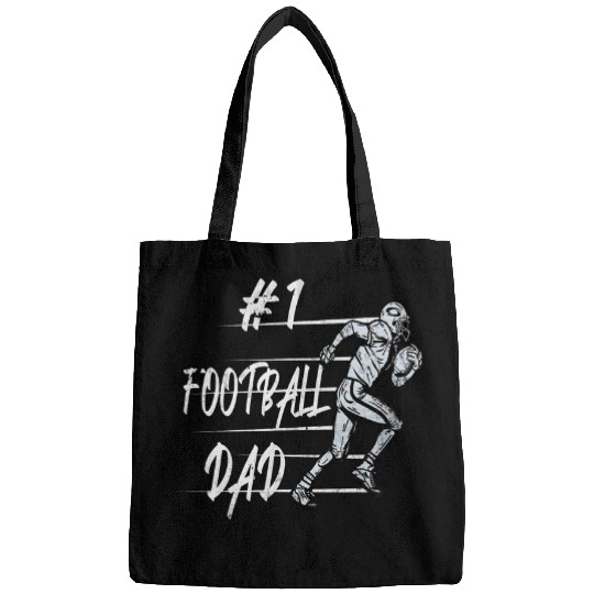 Mens 1 Football Dad T for Fathers Day Football Coachs Daddy 27 Bags