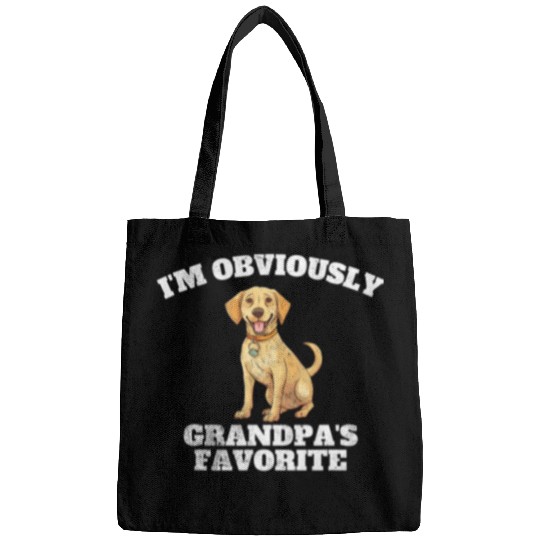 Yellow Lab Grandpa Favorite Labrador Retriever Bags