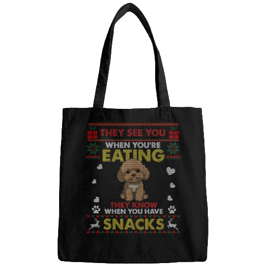 You Have Snacks Funny Cavapoo Dog Pet Ugly Christmas Sweater Bags