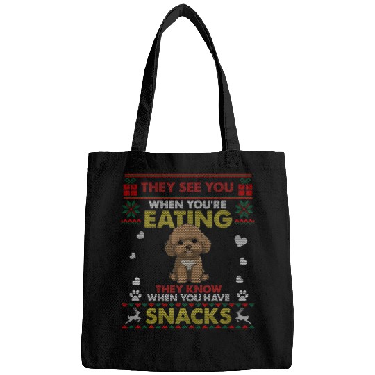 You Have Snacks Funny Cavapoo Dog Pet Ugly Christmas Sweater Bags