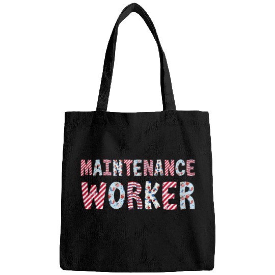 4th of July Maintenance Worker Independence Day American Bags