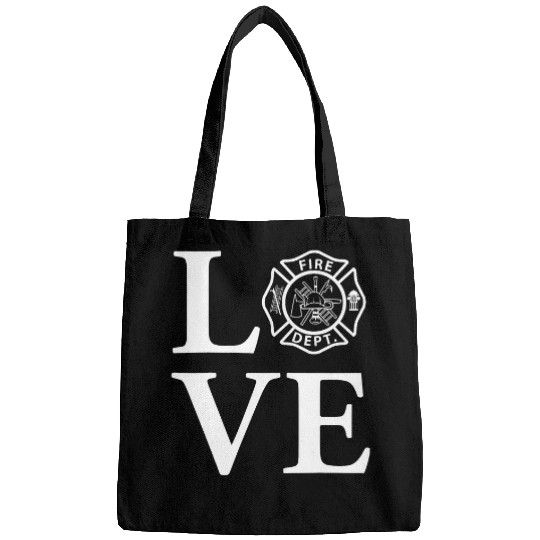 Love Fires Department Logo Uniform Fireman Symbol Firefighter Bags