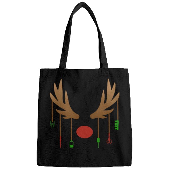 Nail Tech Nail Beauty Artist Christmas Reindeer Manicurist Bags