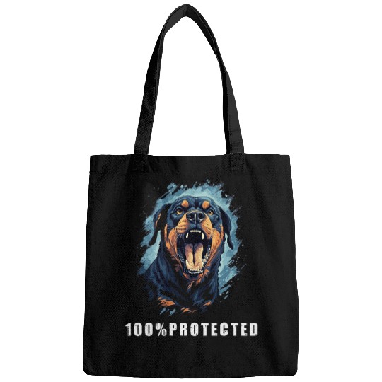ROTTWEILER 100 Protected Rottweiler Fun Rottweiler Dad 3 Bags