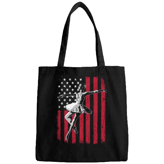Patriotic Ballerina Dancer American Flag Ballet Dancing USA Bags