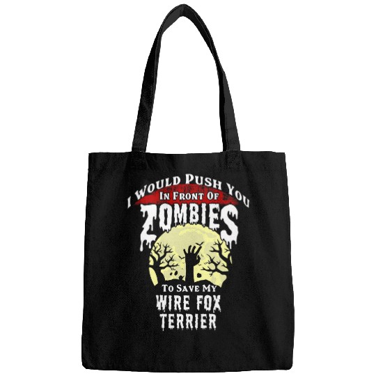 Zombies Wire Fox Terrier Spooky Halloween Bags