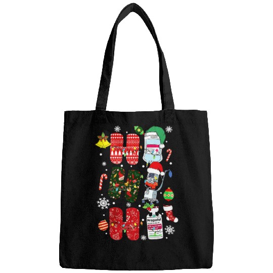 Ho Ho Ho ICU nurses Propofol Intensive Care Unit Christmas Bags
