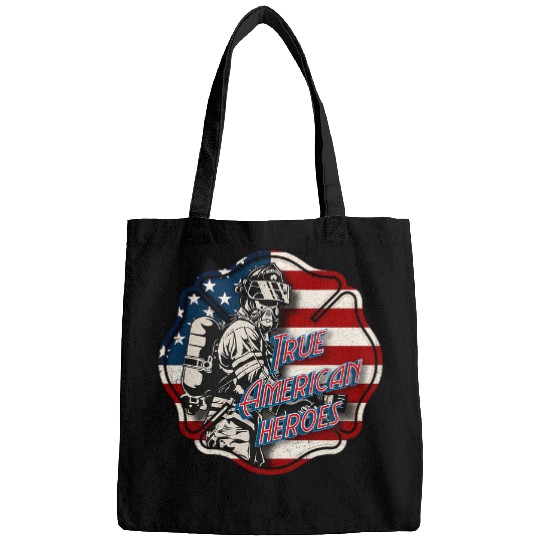 True American Heroes American Flag Fires Dept  Firefighter Bags
