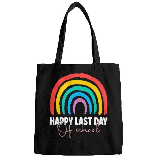 Happy Last Day of School Teacher Student Graduation Rainbow 5 Bags