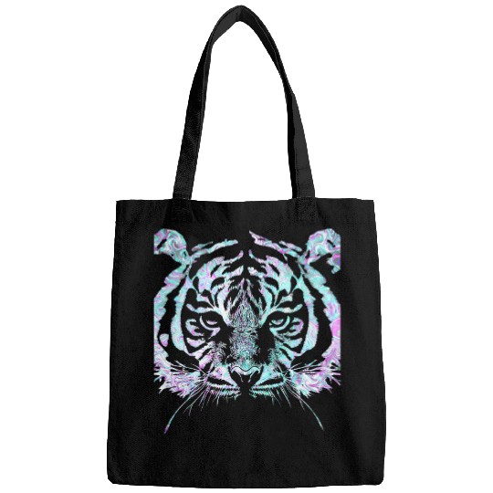 Tiger Face Front Pastel Swirl Year Of The Tiger Merch Item Bags
