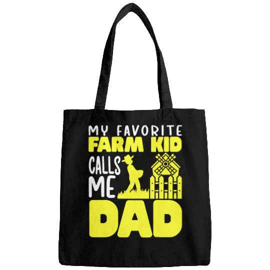 Mens My Favorite Farm Kid Calls Me Dad Farming Farmer Bags