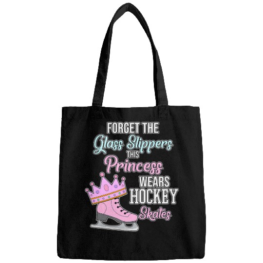 Wears Ice Hockey Skates Player Coachs Sports Lover Graphic Bags