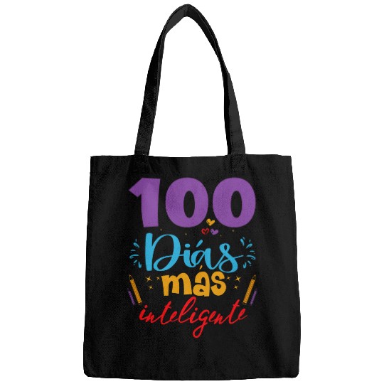 100 Dias Mas Inteligente Spanish Teacher 100Th Day School Bags