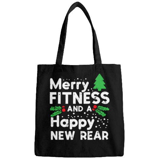 vintages Christmas Merry Fitness Happy New Rear xmass Workout Bags