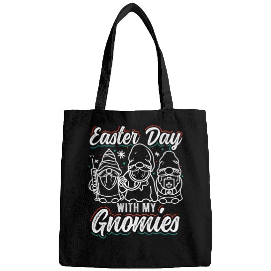 Easter DAY With My GNOMIES Easter nurses Gnome Doc 1 Bags