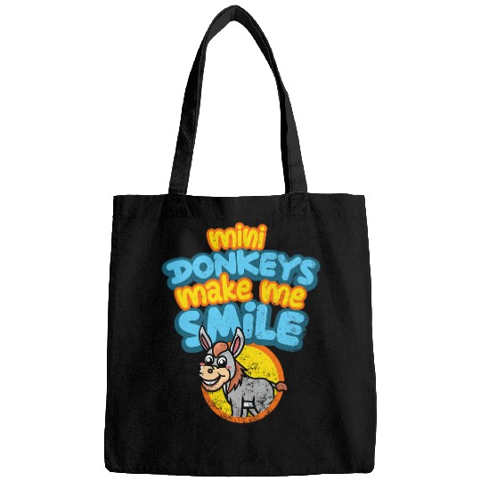 Mini Donkeys Make Me Smile Rancher Farmer Miniature Donkey Bags