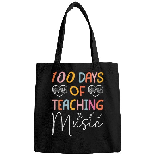 100 Days Of Teaching Music teacher 100 days of school Bags