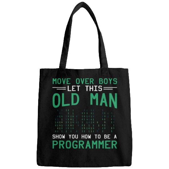 Binary Coding Programmer Let This Old Man Binary Code Bags