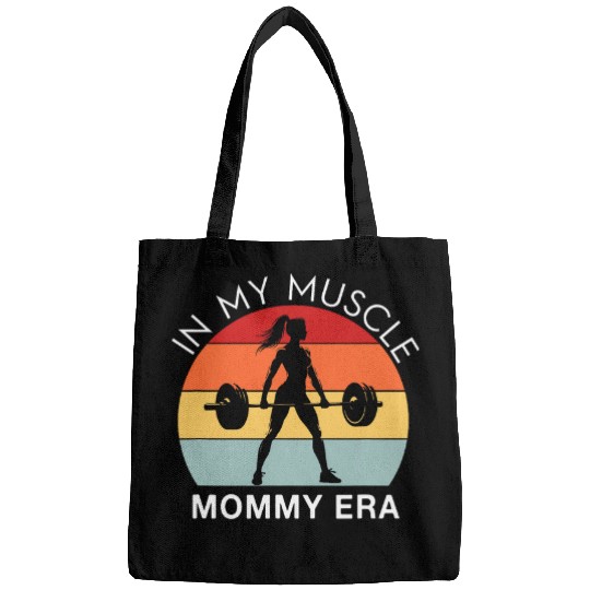 Retro In My Muscle Mommy Era GYm Workout Fitness Gym Mama Bags