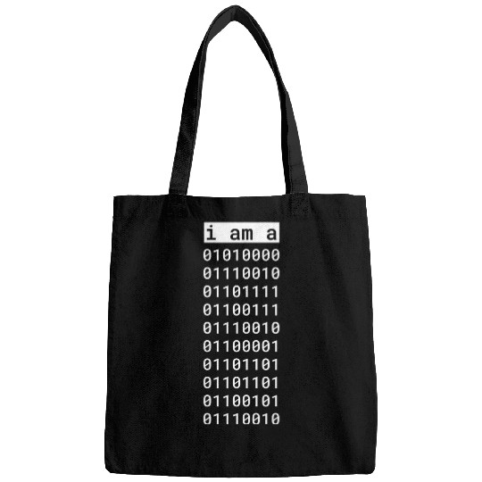 Funny I Am A Programmer In Binary Language Computer Codding Bags