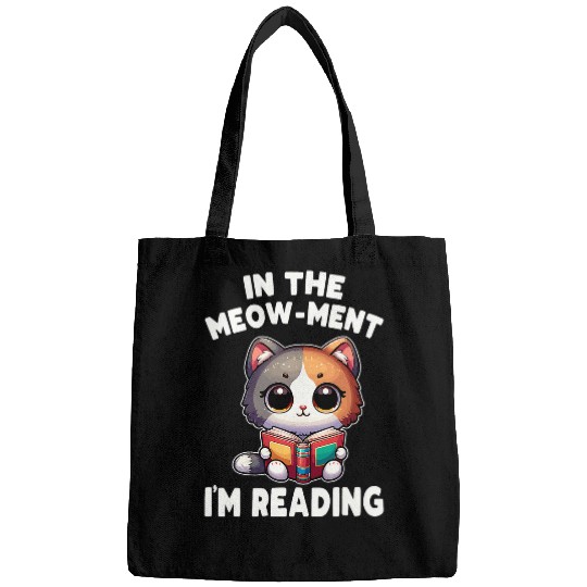 Reading Book Cat For Library Reading Teacher Bags