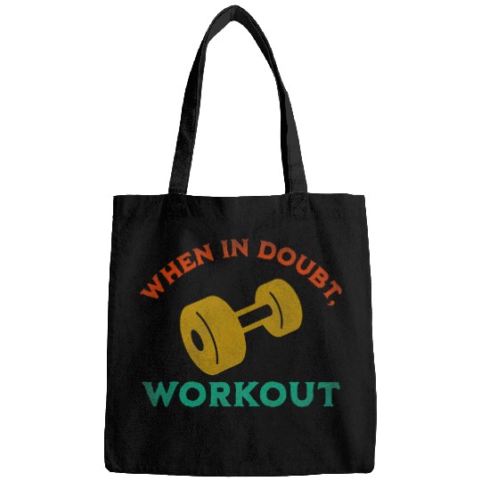 When In Doubt Workout Exercise Fitness Motivation For Gym 21 Bags