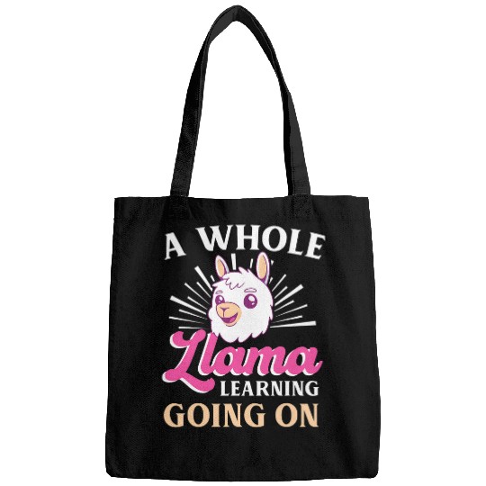 Funny School Learning Llama Pun Teacher Student Joke Bags