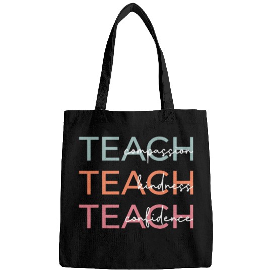 Cute Teach Compassion Kindness Confidence Teacher School Bags