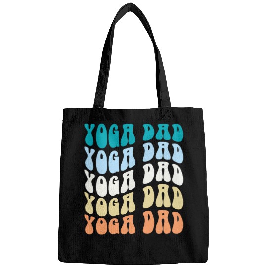 Retro Groovy Yoga Dad Fathers day Retro Groovy Daddy Yoga Bags
