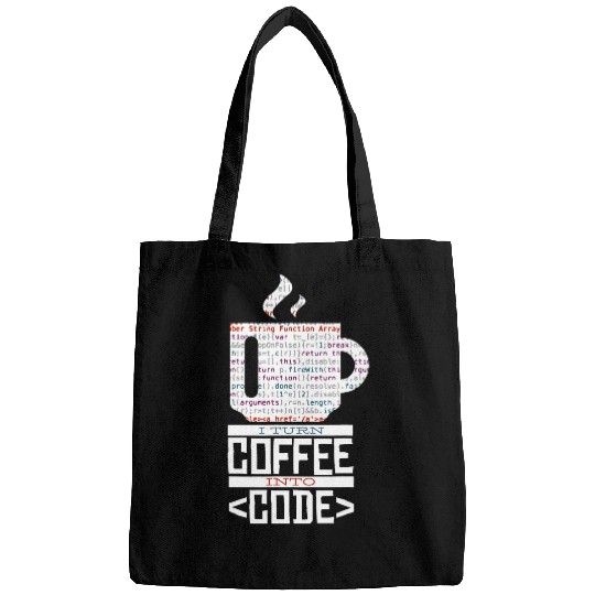 Binary Coding I Turn Coffee Into Code Programmer Binary Code Bags