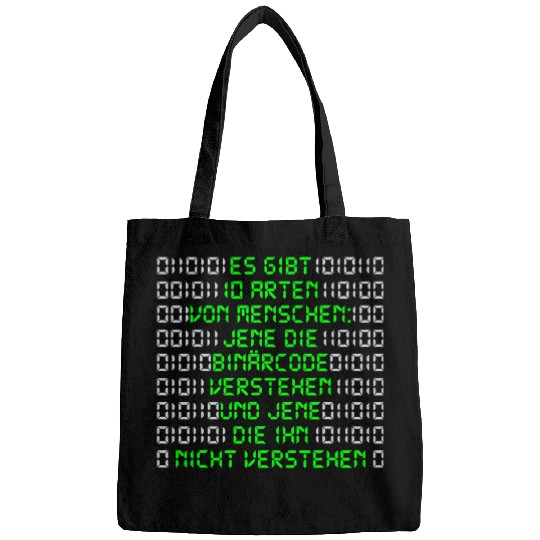 Informative programmer binary code funny saying nerd Bags