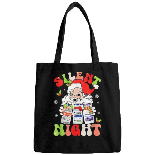 Retro Silent Night ICU nurses Christmas Intensive Care Unit Bags