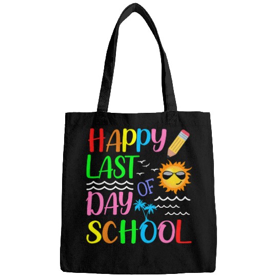 Happy Last Day Of School Teacher Student Boys Kids Girls Bags