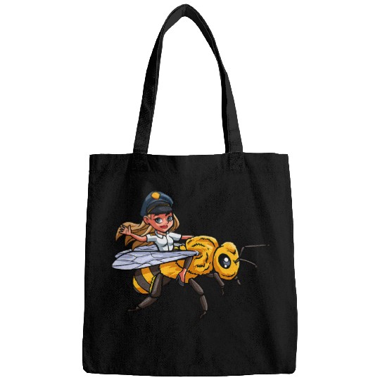 Honey Bee Pilot Riding Aviation Flight Crew Fantasy Bags