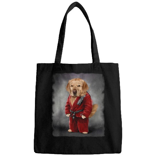 Golden Retriever Dog Judo Karate Master in Red Judogi Bags