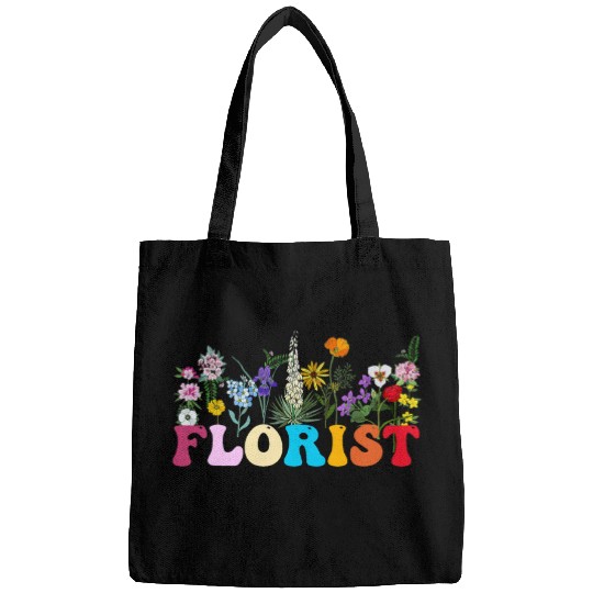 Women Wildflower Summer Floral Graphic Tee Flower Florist 21 Bags