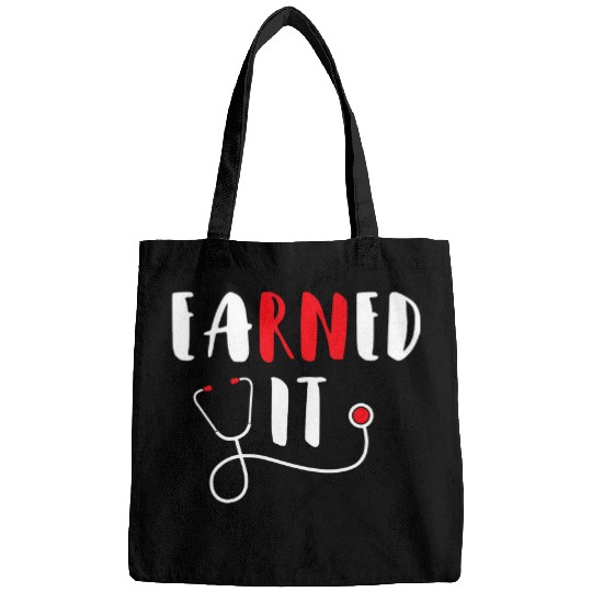 Funny RN Nursing Student Graduation EaRNed It Bags