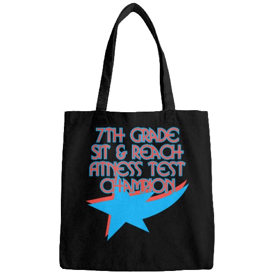 Retro Sit and Reach Fitness Test Champion 90s Nostalgia Bags