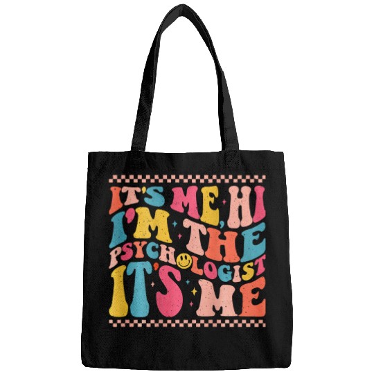 Its Me Hi Im The Psychologist Retro Groovy Trendy Bags