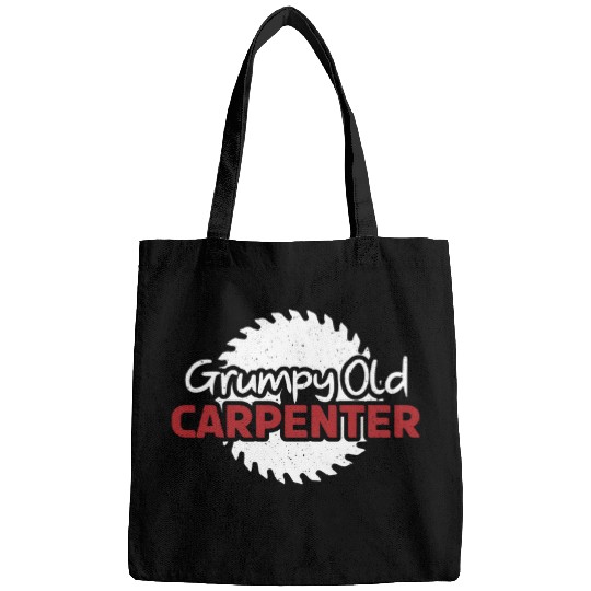 Grumpy Old Carpenter Carpentry Woodworker Bags